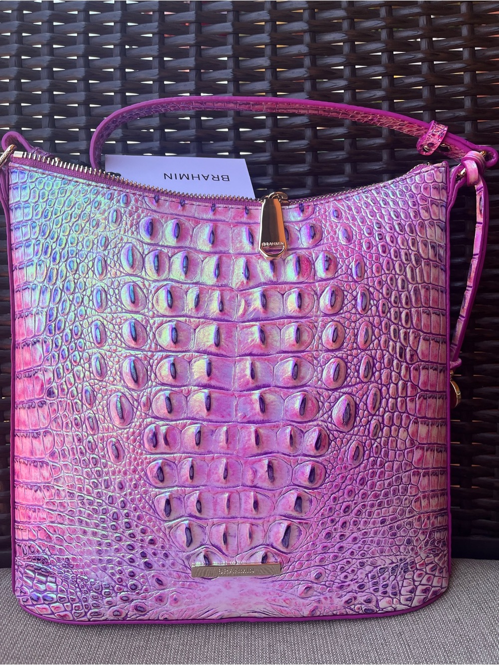 NWT Brahmin Katie  in PURPLE IRIS Melbourne Crossbody